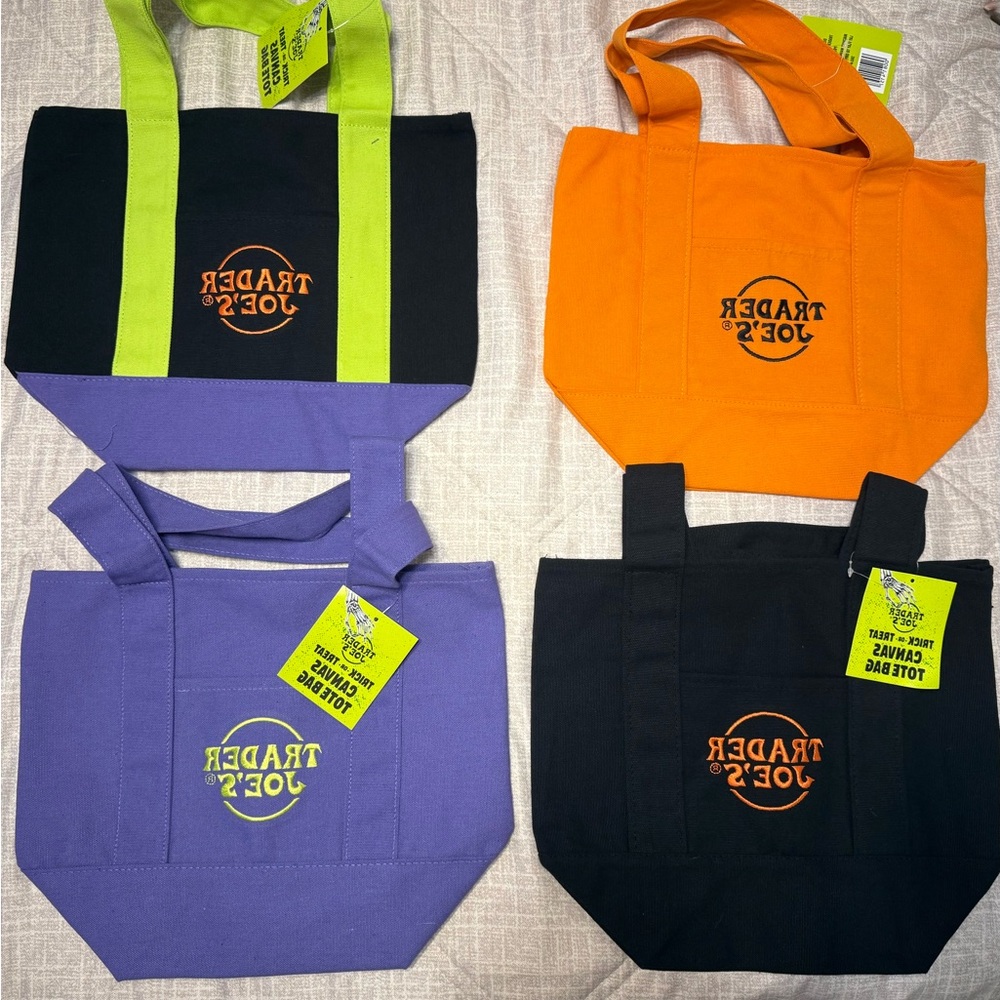 Trader Joe's Colorful Tote Bag Set